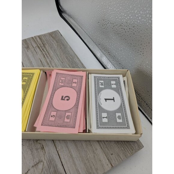 Vintage 1961 Monopoly Replacement Money Currency With Money Bank - Picture 2 of 12